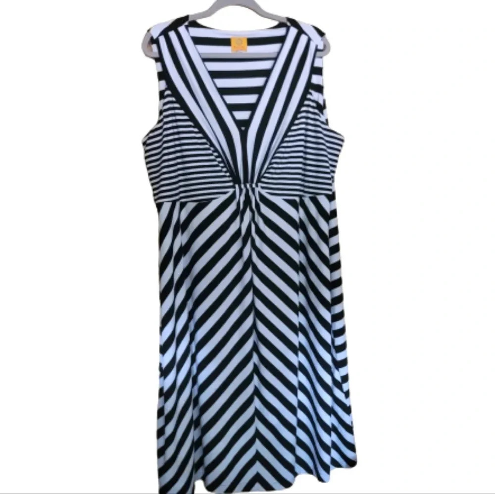 Ruby Rd. Woman black/white Striped dress